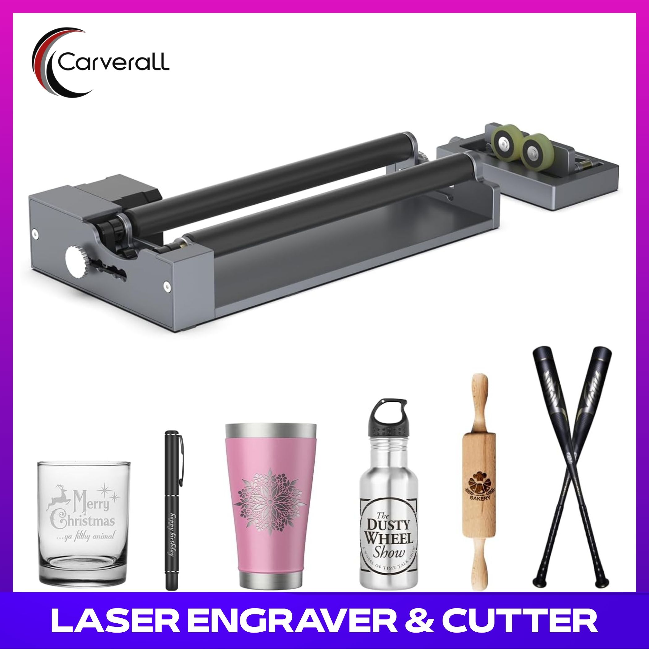 Laser Marking Machine Rotary Axis - Rouleau rotatif avec support, rouleau rotatif