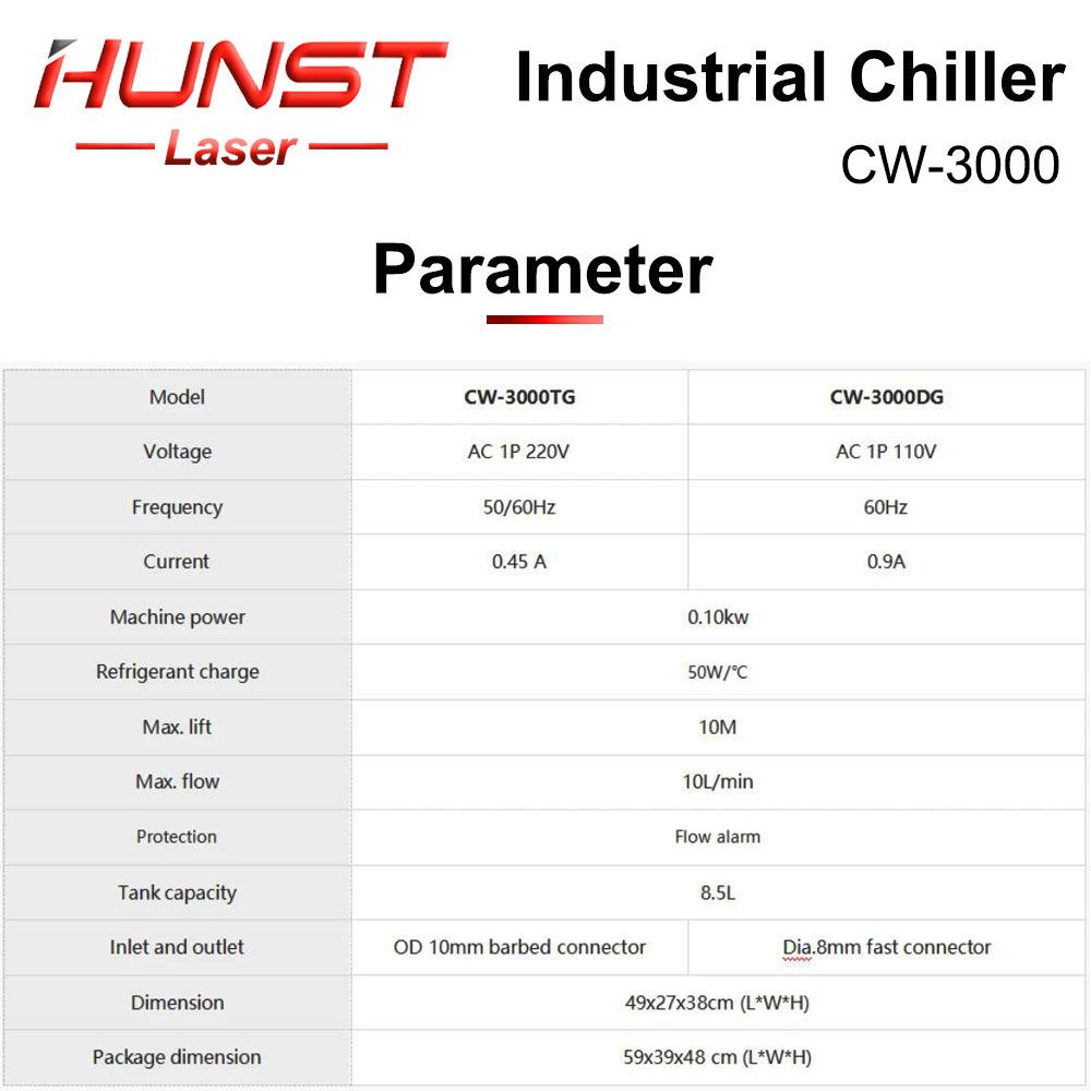 HUNST S & A CW3000 refroidisse - Laser Engraver 40W Co2 avis et prix