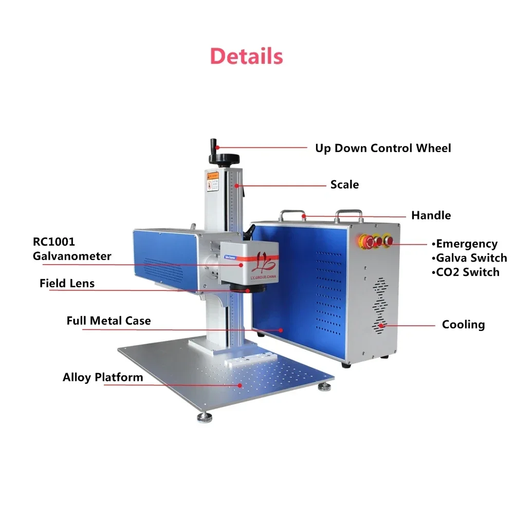 Machine de marquage laser CO2  - Laser Marking Machine Rotary Axis avis et prix