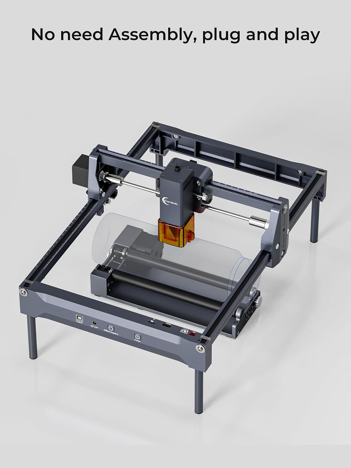 Rouleau rotatif avec support,  - Laser Marking Machine Rotary Axis avis et prix