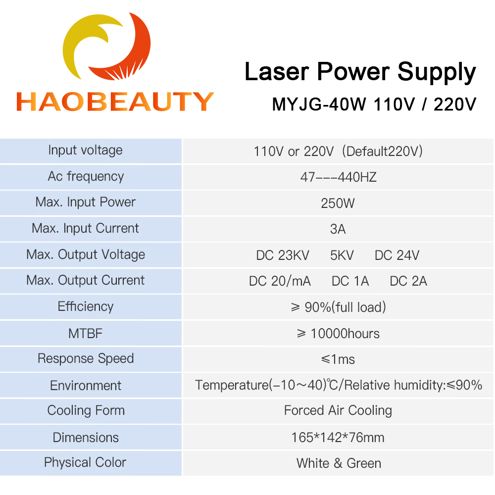 HAOBEAUTY MYJG-40 CO2 Laser Al - Laser Engraver 40W Co2 avis et prix
