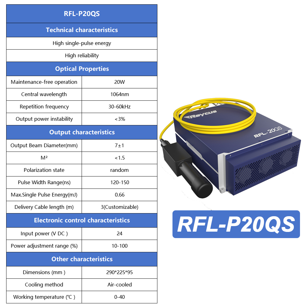 Source laser originale Raycus  - Fiber Laser Marking Machine 20W avis et prix